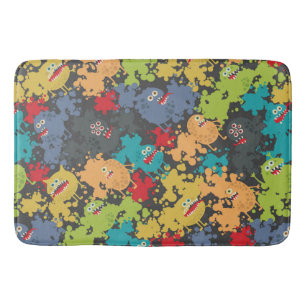 Alfombrilla De Baño Pequeños monstruos graciosos