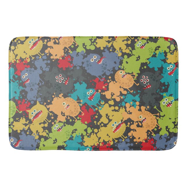 Alfombrilla De Baño Pequeños monstruos graciosos (Anverso)
