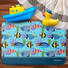 Alfombrilla De Baño Pequeños niños Cuarto de baño de patrón de peces o