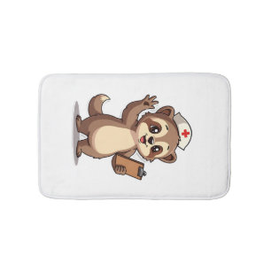 Alfombrilla De Baño Perezosa Enfermera Vintage Dulce Animal Médico Ret