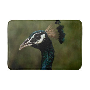 Alfombrilla De Baño Perfil del pavo real