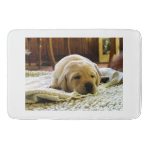 Alfombrilla De Baño perrito de laboratorio amarillo 2