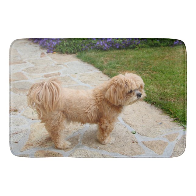 Alfombrilla De Baño Perro Apso Red Lhasa (Anverso)