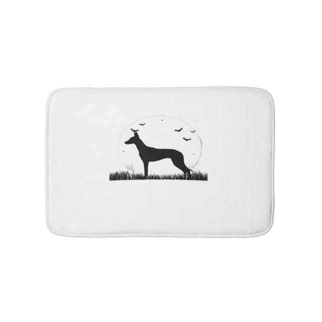Alfombrilla De Baño Perro Azawakh - Halloween Moon Silhouette Classic  (Anverso)