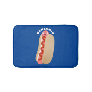 Alfombrilla De Baño Perro caliente divertido lindo personalizado Weine
