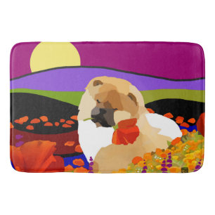 Alfombrilla De Baño Perro chino de perrito de California - cajón o