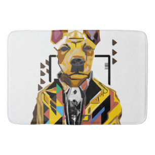 Alfombrilla De Baño Perro con traje: Arte digital