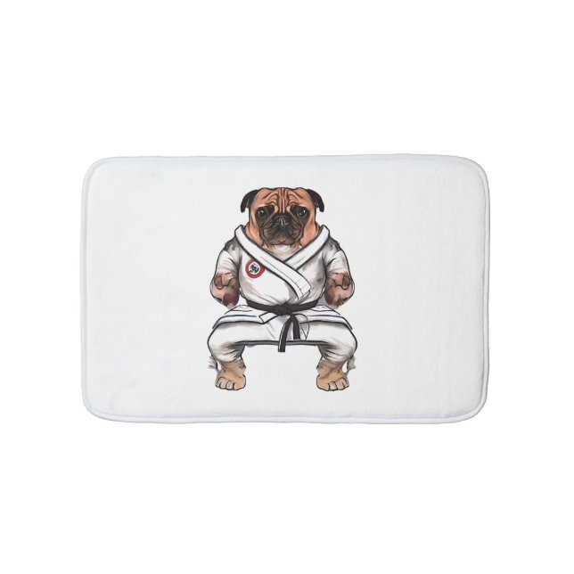 Alfombrilla De Baño perro conoce a karate (Anverso)