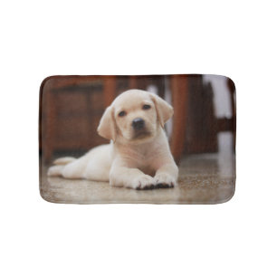 Alfombrilla De Baño Perro de perrito amarillo de Labrador del bebé qu