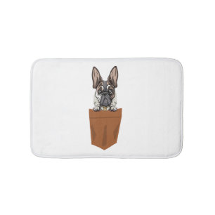 Alfombrilla De Baño Perro en Pocket Curioso Cachorro para el Bulldog d