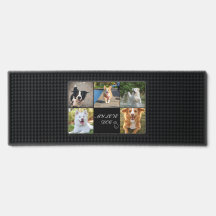 Perro personalizado 5 Foto Pet Lover Gift Bar Mat