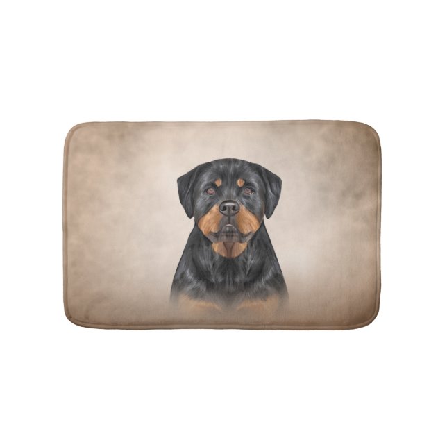 Alfombrilla De Baño Perro Rottweiler (Anverso)