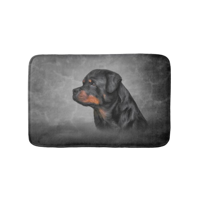 Alfombrilla De Baño Perro Rottweiler (Anverso)