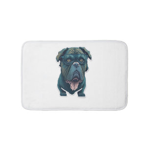 Alfombrilla De Baño Perro verde con gafas