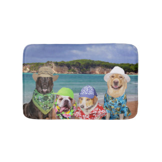 Alfombrilla De Baño Perros en la estera de baño de la playa