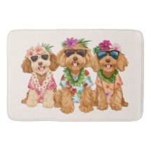 Perros Goldendoodle Hawaianos Lei de Flores