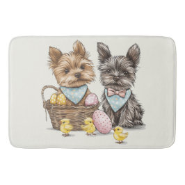 Alfombrilla De Baño Perros Yorkshire Terrier de Pascua