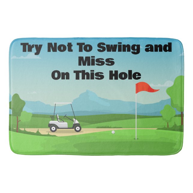 Alfombrilla De Baño Personaliza el divertido baño de golf (Anverso)