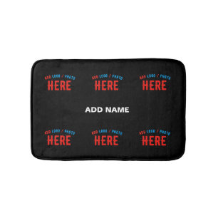 ALFOMBRILLA DE BAÑO PERSONALIZABLE MODERNO ESTILO NEGRO VERIFICADO MAR