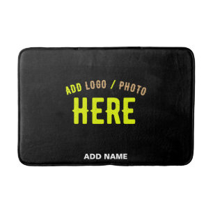 ALFOMBRILLA DE BAÑO PERSONALIZABLE MODERNO ESTILO NEGRO VERIFICADO MAR