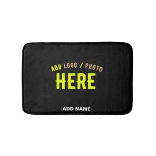 ALFOMBRILLA DE BAÑO PERSONALIZABLE MODERNO ESTILO NEGRO VERIFICADO MAR