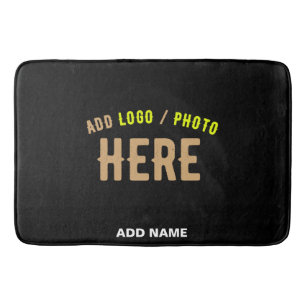 ALFOMBRILLA DE BAÑO PERSONALIZABLE MODERNO ESTILO NEGRO VERIFICADO MAR