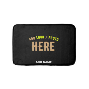 ALFOMBRILLA DE BAÑO PERSONALIZABLE MODERNO ESTILO NEGRO VERIFICADO MAR