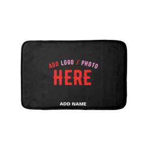 ALFOMBRILLA DE BAÑO PERSONALIZABLE MODERNO ESTILO NEGRO VERIFICADO MAR