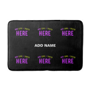ALFOMBRILLA DE BAÑO PERSONALIZABLE MODERNO ESTILO NEGRO VERIFICADO MAR