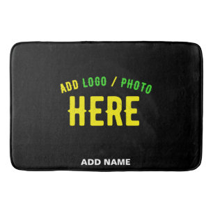 ALFOMBRILLA DE BAÑO PERSONALIZABLE MODERNO ESTILO NEGRO VERIFICADO MAR
