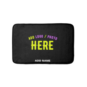 ALFOMBRILLA DE BAÑO PERSONALIZABLE MODERNO ESTILO NEGRO VERIFICADO MAR