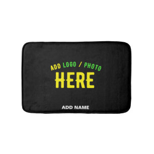 ALFOMBRILLA DE BAÑO PERSONALIZABLE MODERNO ESTILO NEGRO VERIFICADO MAR