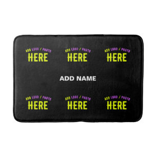 ALFOMBRILLA DE BAÑO PERSONALIZABLE MODERNO ESTILO NEGRO VERIFICADO MAR