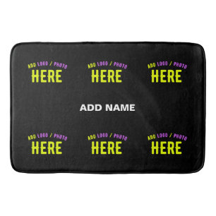 ALFOMBRILLA DE BAÑO PERSONALIZABLE MODERNO ESTILO NEGRO VERIFICADO MAR