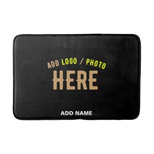 ALFOMBRILLA DE BAÑO PERSONALIZABLE MODERNO ESTILO NEGRO VERIFICADO MAR