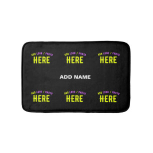 ALFOMBRILLA DE BAÑO PERSONALIZABLE MODERNO ESTILO NEGRO VERIFICADO MAR