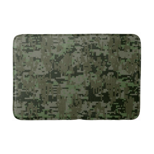 Alfombrilla De Baño Personalizable profundo del camuflaje de Digitaces