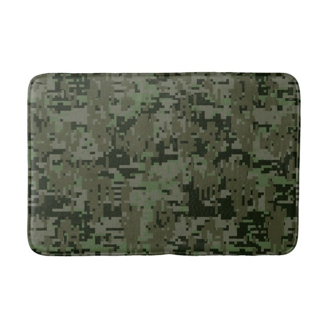 Alfombrilla De Baño Personalizable profundo del camuflaje de Digitaces (Anverso)
