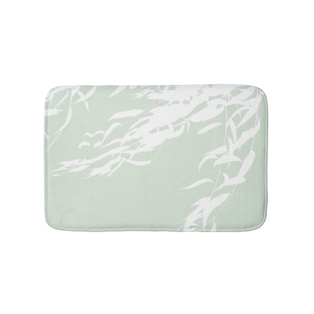Alfombrilla De Baño Personalizable Willow Silhouette Sea Green (Anverso)
