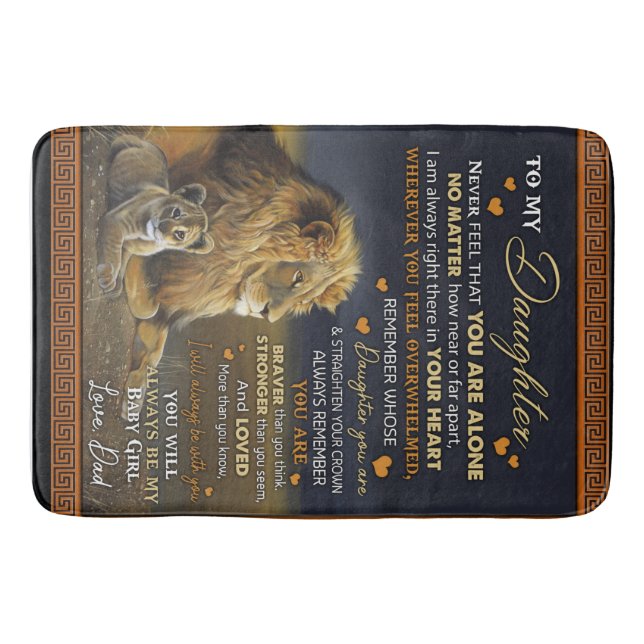 Alfombrilla De Baño Personalizado A Mi Hija De Papá, (Anverso)