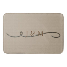 Alfombrilla De Baño Personalizado Añadir las letras iniciales Giro de 