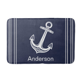 Alfombrilla De Baño Personalizado Anchor Nautical Bathroom Ocean Naval