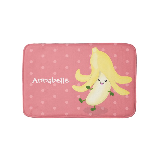 Alfombrilla De Baño Personalizado bananero Cute kawaii (Anverso)