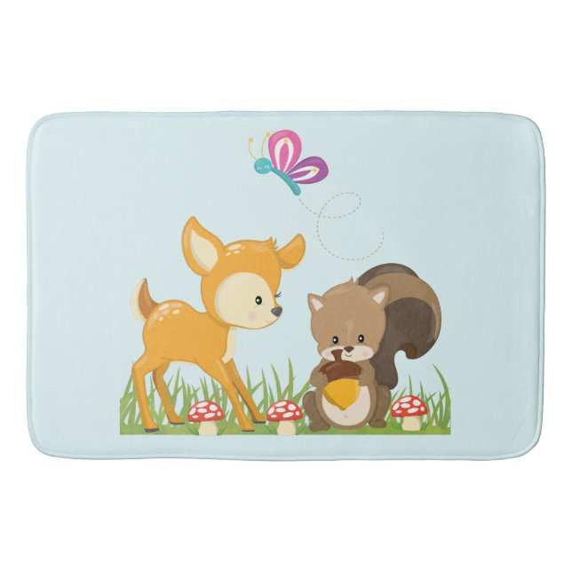 Alfombrilla De Baño Personalizado caprichoso de animales salvajes (Anverso)