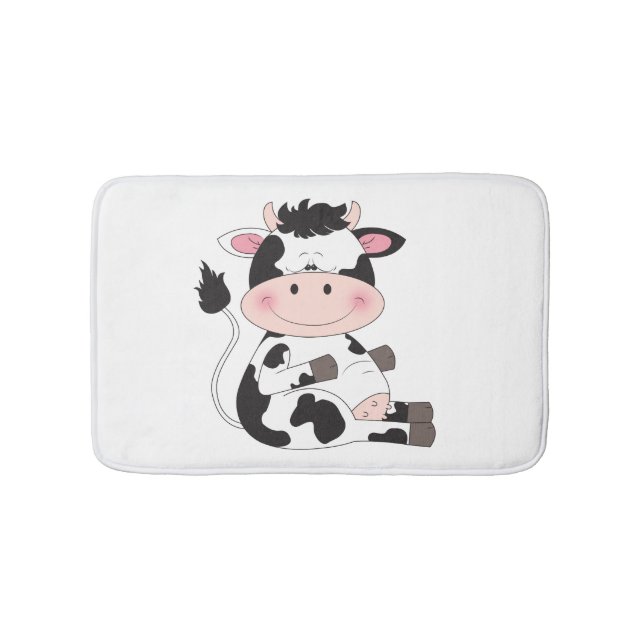 Alfombrilla De Baño Personalizado Cute Baby Cow (Anverso)
