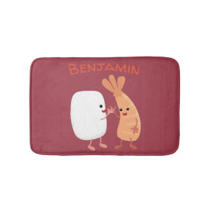 Alfombrilla De Baño Personalizado de amigos de la pradera de arroz dul