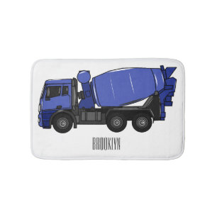 Alfombrilla De Baño Personalizado de camión de transporte de mezcla de