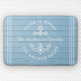 Alfombrilla De Baño Personalizado de citas náuticas modernas nombre de