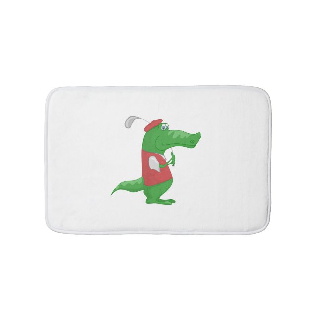 Alfombrilla De Baño Personalizado de golf de cocodrilo (Anverso)