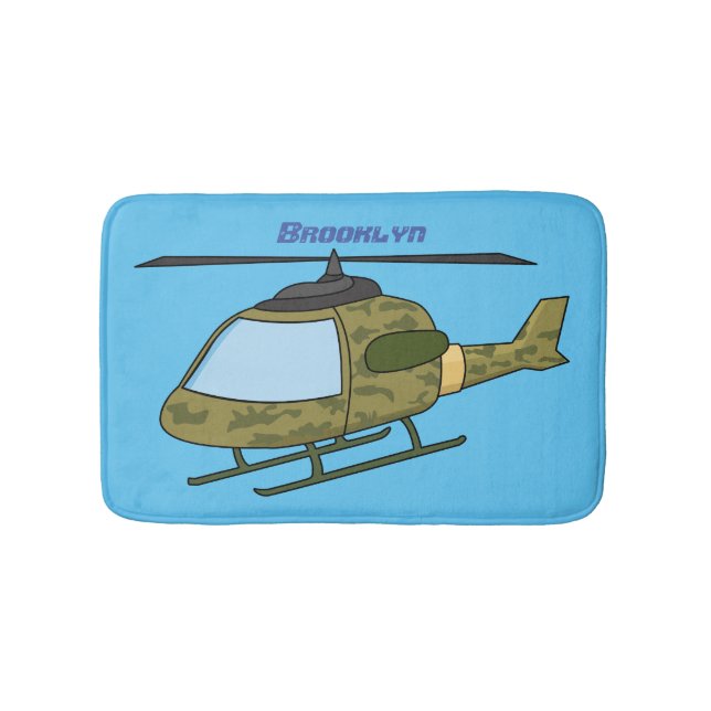 Alfombrilla De Baño Personalizado de helicópteros de camoflage del ejé (Anverso)
